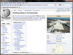 Browserscreenshot Der Feldberg bei Wikipedia